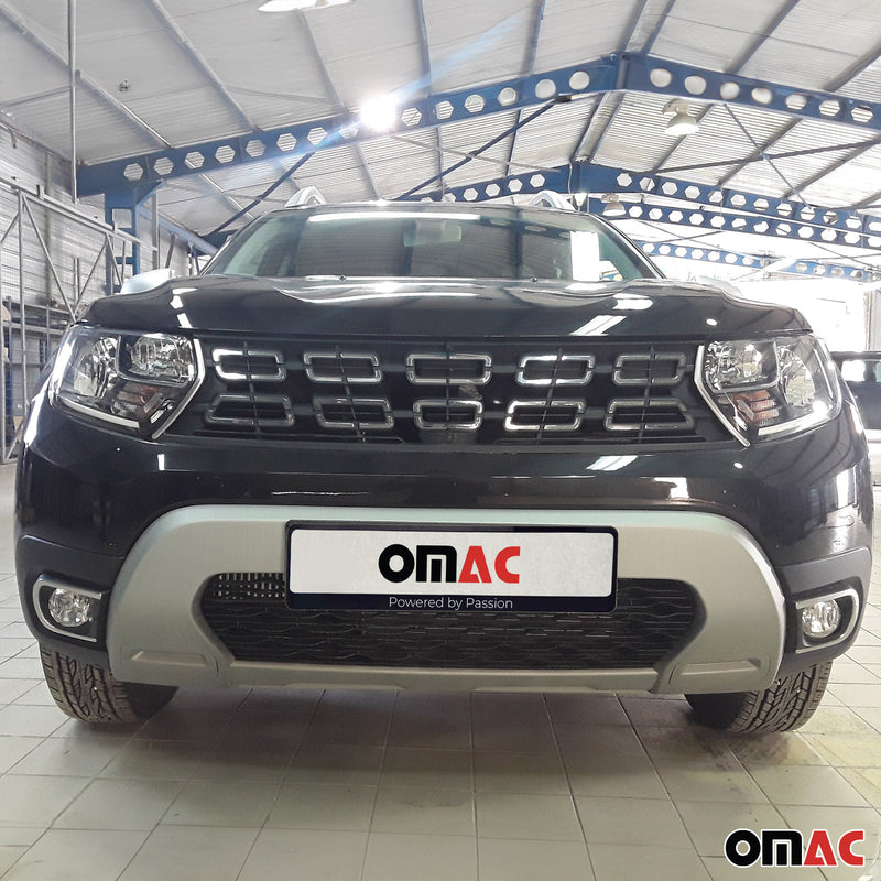 Nebelscheinwerfer Rahmen Umrandung für Dacia Duster 2018-2021 Edelstahl 2x