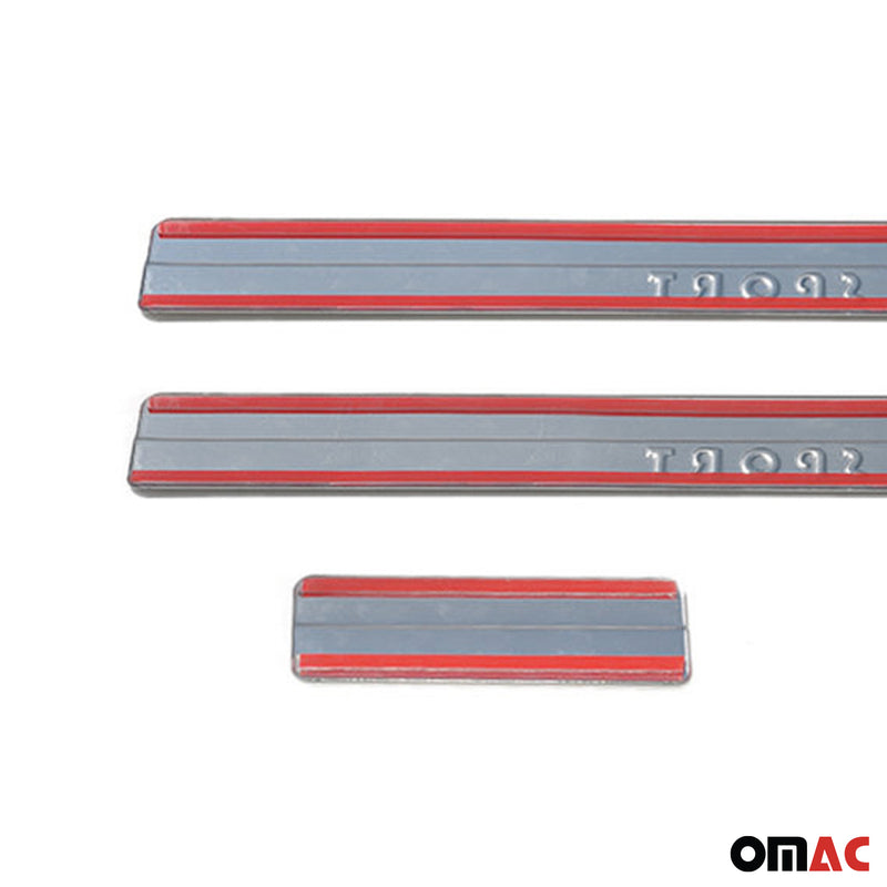Door sill trims for Renault Kadjar 2015-2025 stainless steel silver 4 pieces