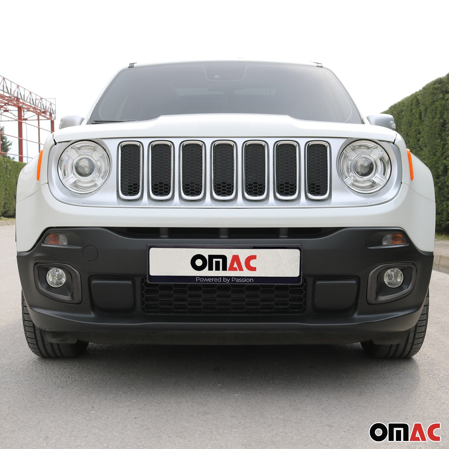 Nebelscheinwerfer Rahmen für Jeep Renegade 2014-2019 Chrom Gebürstet Dunkel 2x