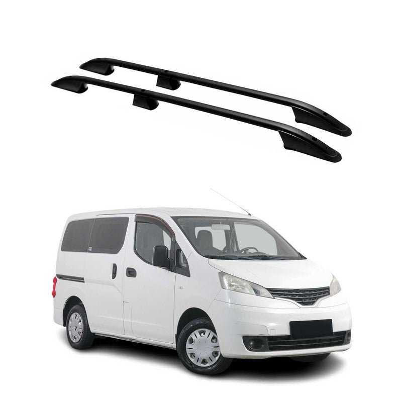 Dachreling Dachgepäckträger für Nissan NV200 VAN 2010-2024 Aluminium Schwarz 2x