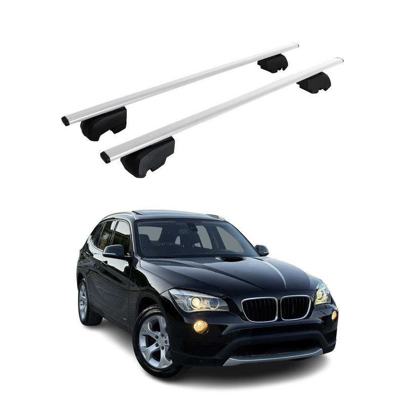 Dachträger Grundträger für BMW X1 2009-2015 Metall Silber ABE 2x