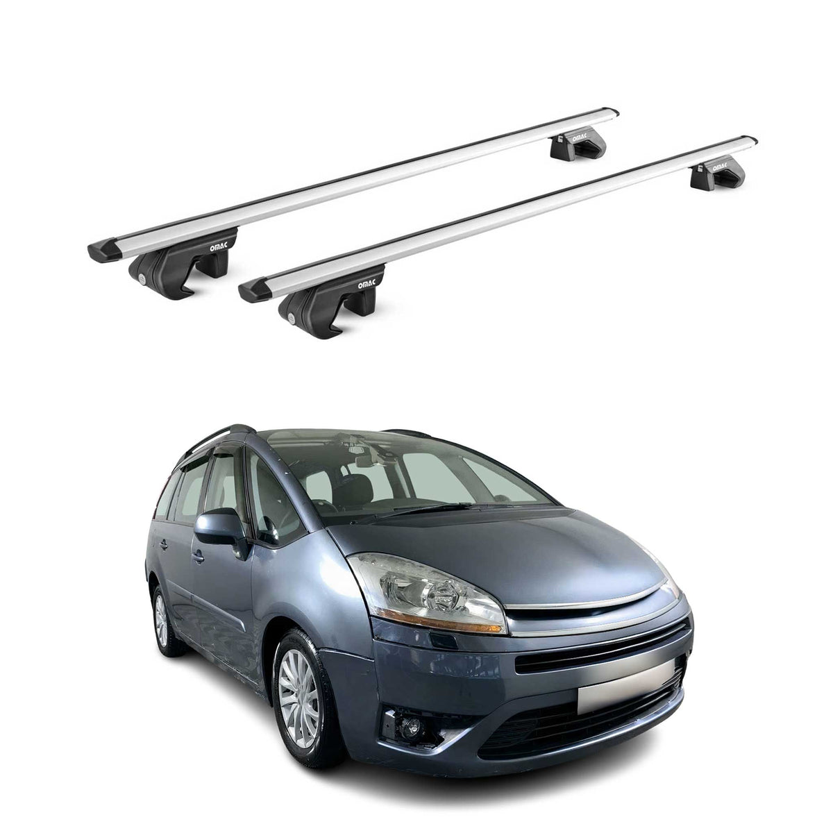 Dachträger für Citroen C4 Picasso / Grand Picasso 2006-2013 5 tür 90kg Silber 2x
