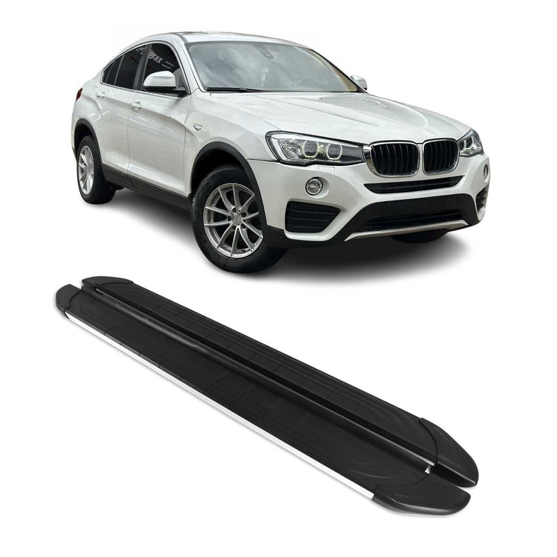 Trittbretter Seitenschweller für BMW X4 F26 2013-2018 Aluminium Schwarz Silber