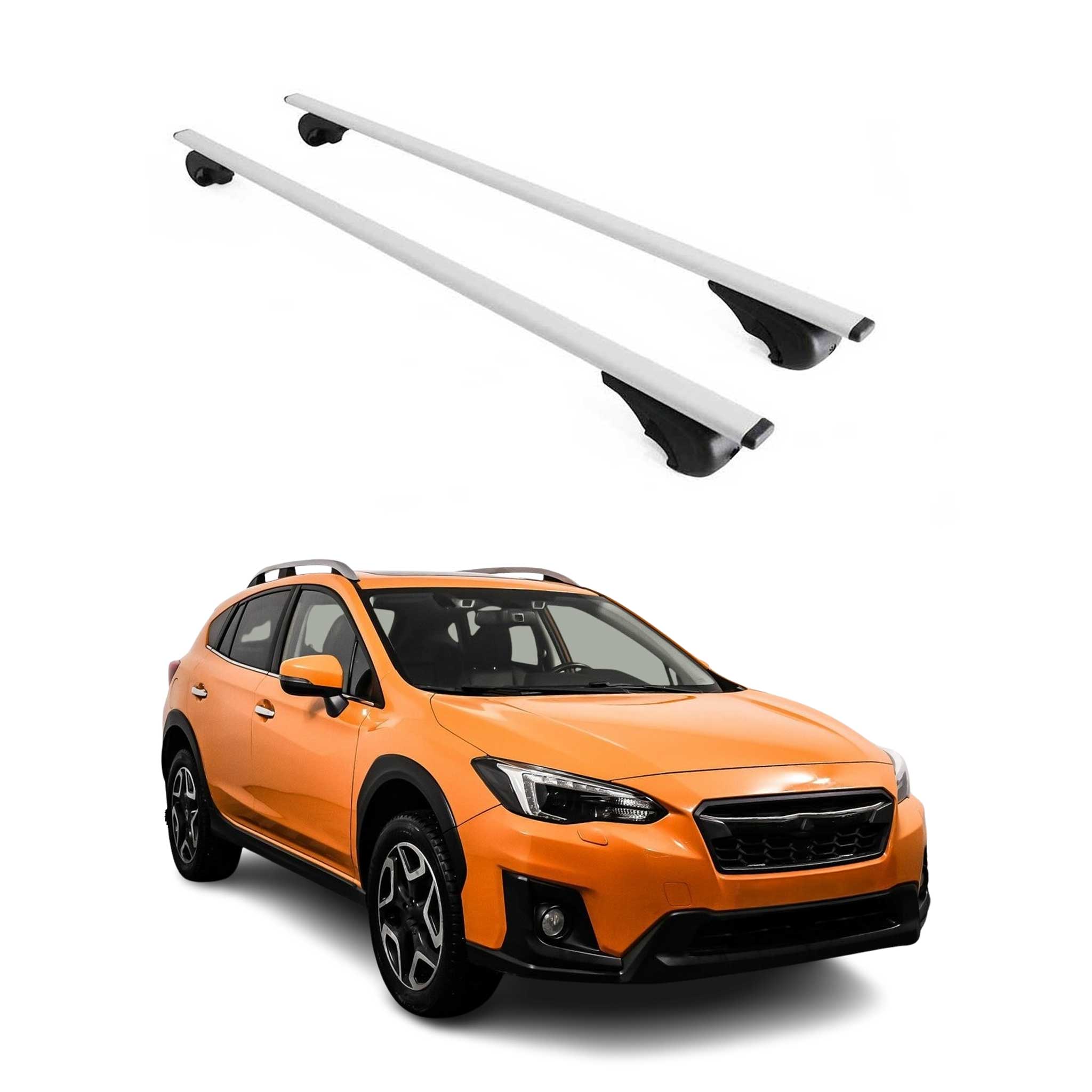 Dachträger Grundtäger für Subaru XV mk1 2012-2017 75kg Metall Silber 2 tlg