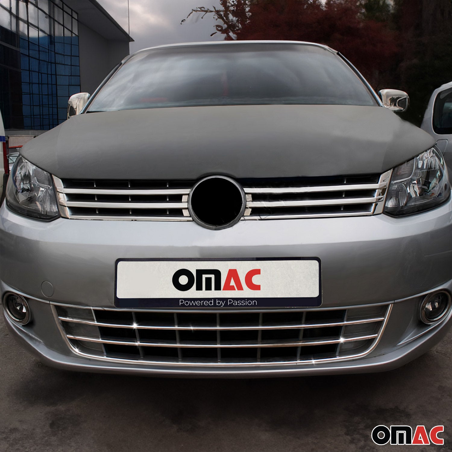 Kühlergrill Leisten Grillleisten für VW Caddy 2010-2015 Edelstahl Chrom 2tlg