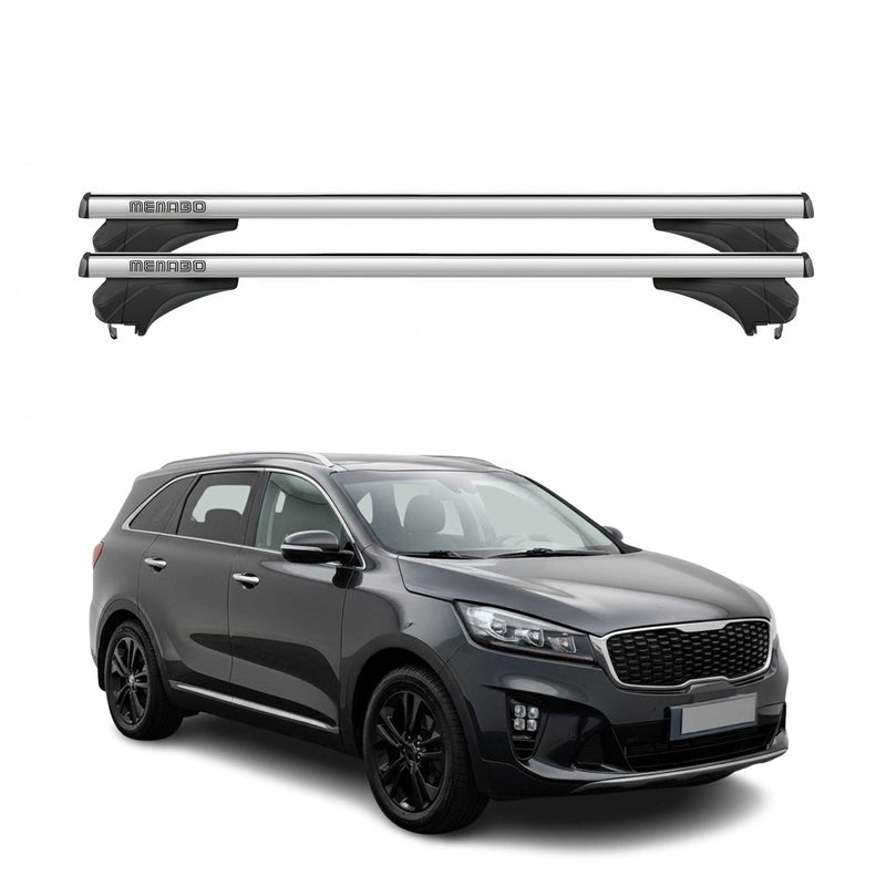 Menabo Dachträger für KIA Sorento III UM 2019-2020 FL Aluminium Silber 2 tlg