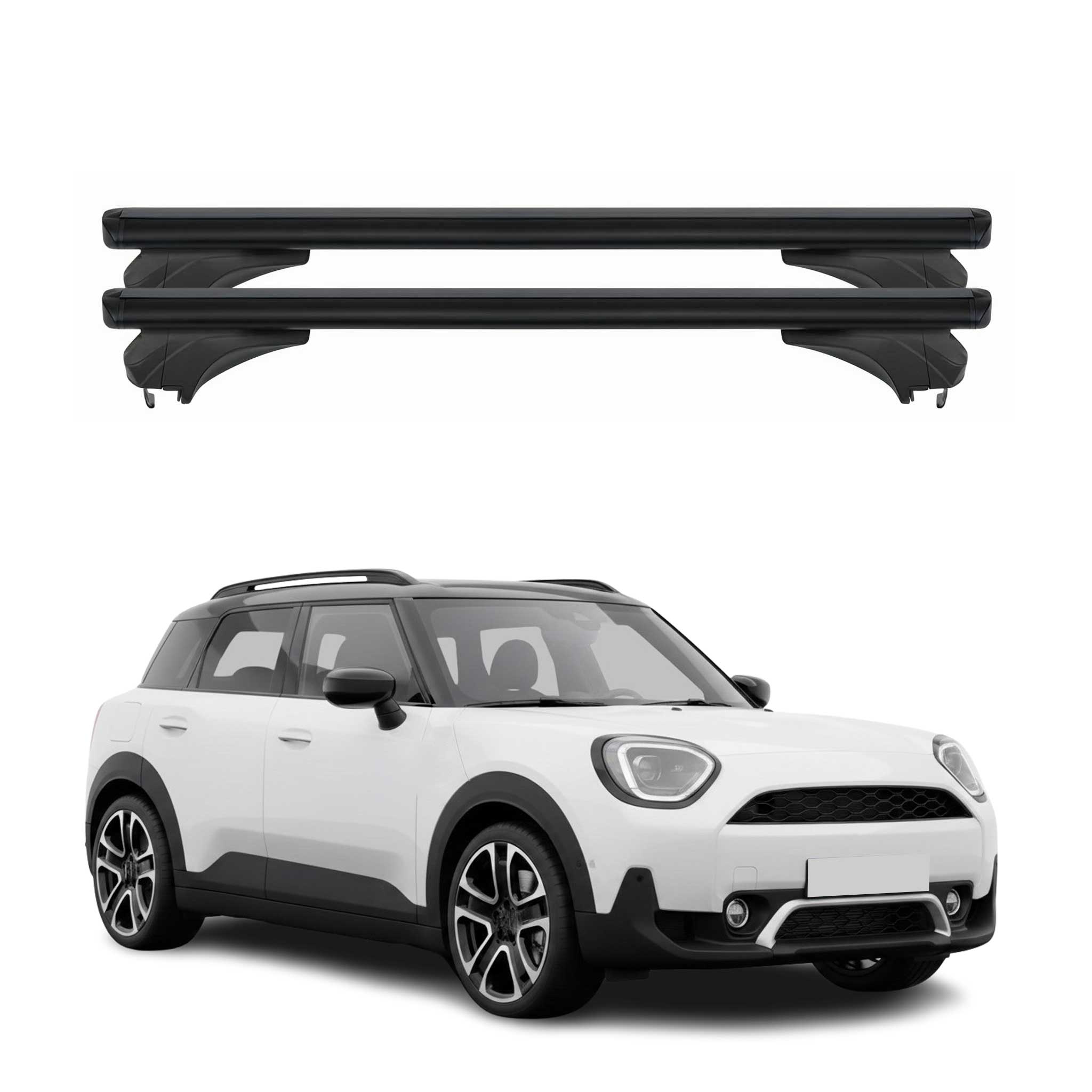 Menabo Dachträger Grundtäger für Mini Aceman 2024-2026 Aluminium Schwarz 2 tlg