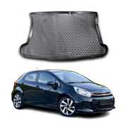 Kofferraummatte Kofferraumwanne für Kia Rio 2011-2021 Gummi TPE Schwarz