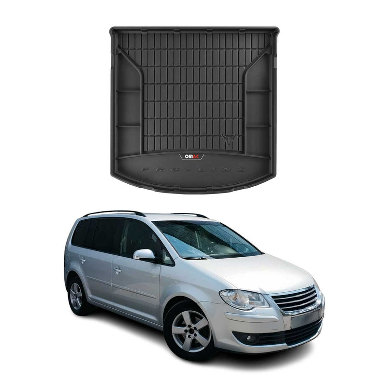 OMAC Gummi Kofferraumwanne für VW Touran 2003-2010 TPE Laderaumwanne Schwarz