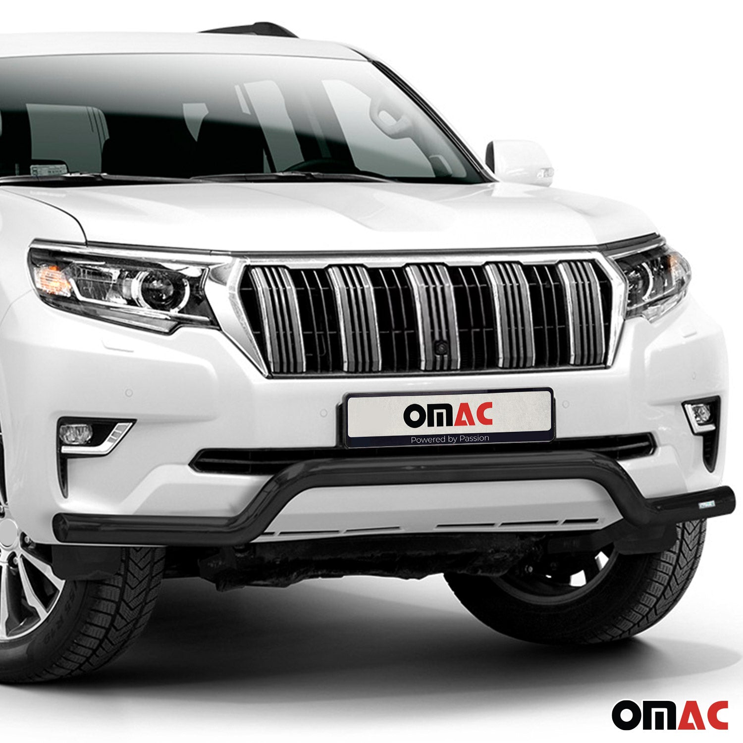 Edelstahl Frontschutzbügel für Toyota Land Cruiser 150 2017-2022 ABE Schwarz