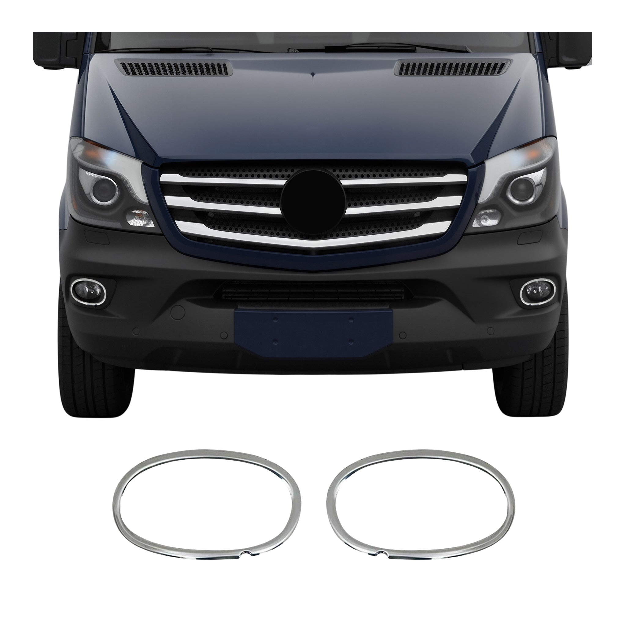 Nebelscheinwerfer Rahmen Umrandung für Mercedes Sprinter W906 2013-2018 Chrom 2x