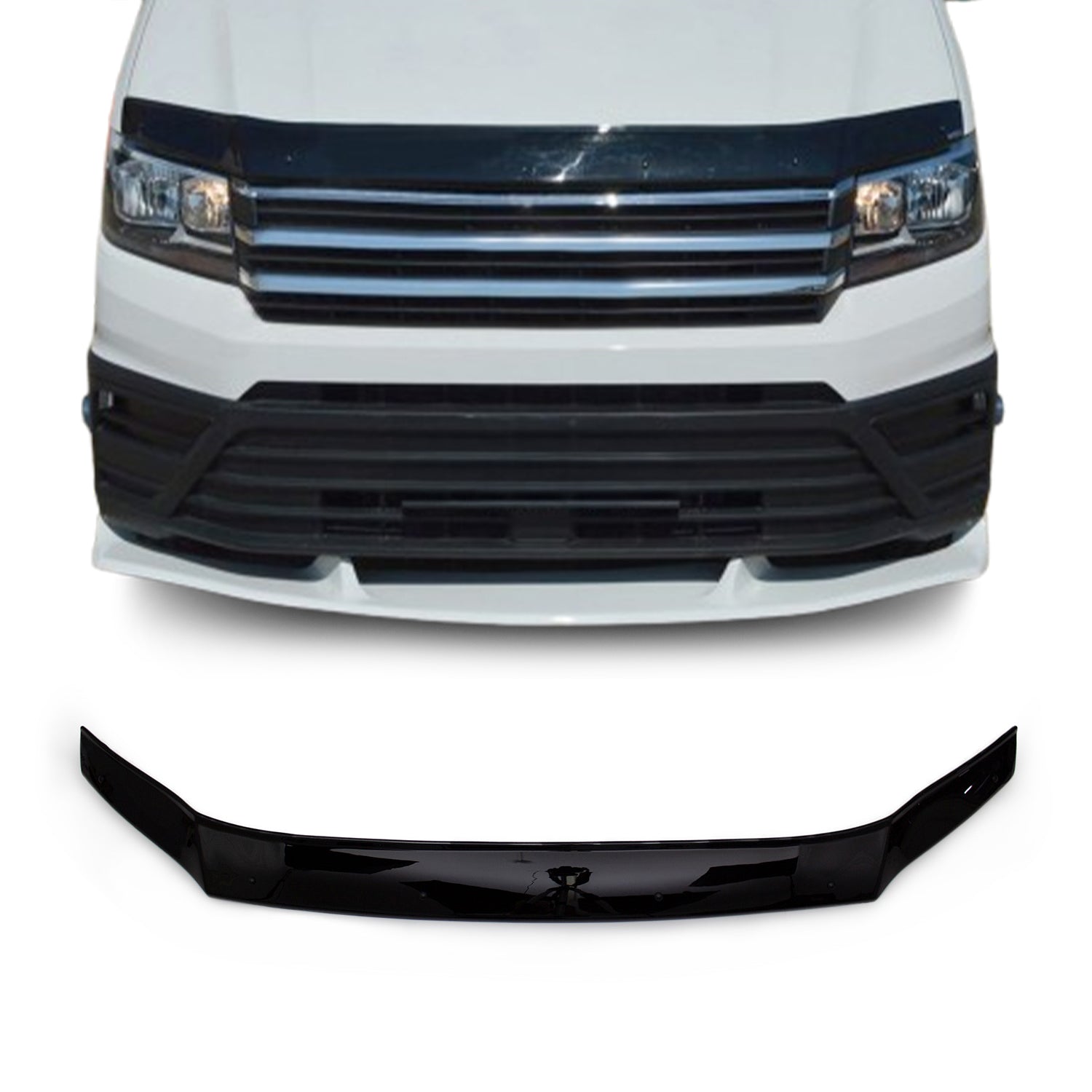 Motorhaube Deflektor Insekten Steinschlagschutz für VW Crafter 2017-2025 Dunkel