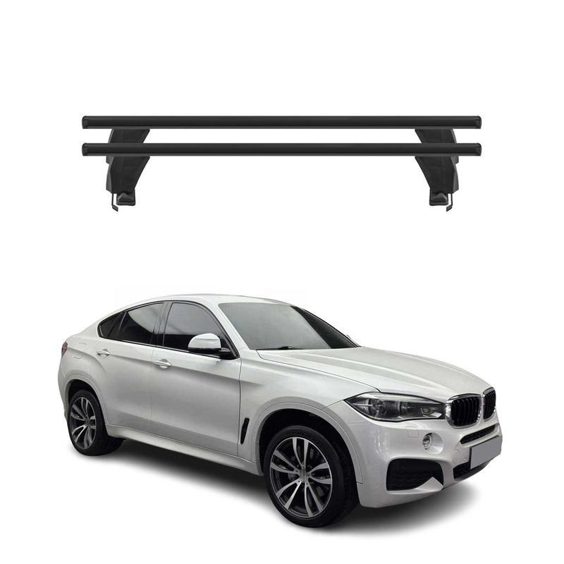 Menabo Dachträger Grundtäger für BMW X6 F16 F86 2014-2019 50kg Alu Schwarz 2 tlg