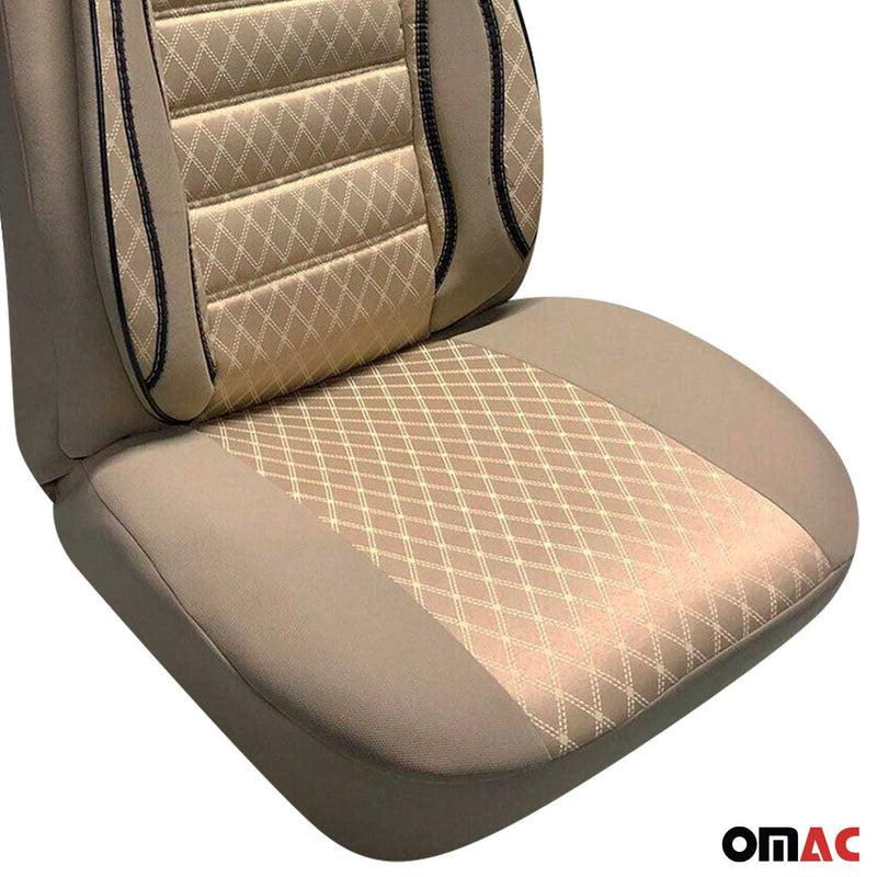 Sitzbezüge Schonbezüge Sitzschoner für Fiat Ducato 2006-2014 Beige 2+1 Vorne