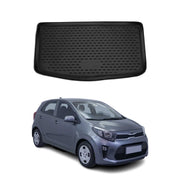 Kofferraummatte Kofferraumwanne für Kia Picanto 2017-2021 Gummi TPE Schwarz