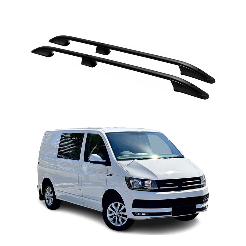 Dachreling Dachträger für VW T6 T6.1 alle 2015-2024 Kurzer RS Alu Schwarz