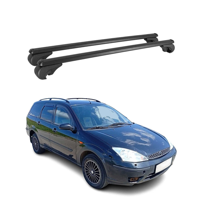 Dachträger für Ford Focus Turnier 2001-2004 Gepäckträger Grundträger Alu Schwarz