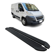 Seitenschweller Trittbretter Schweller für Citroen Jumper 2006-26 L1 Alu Schwarz