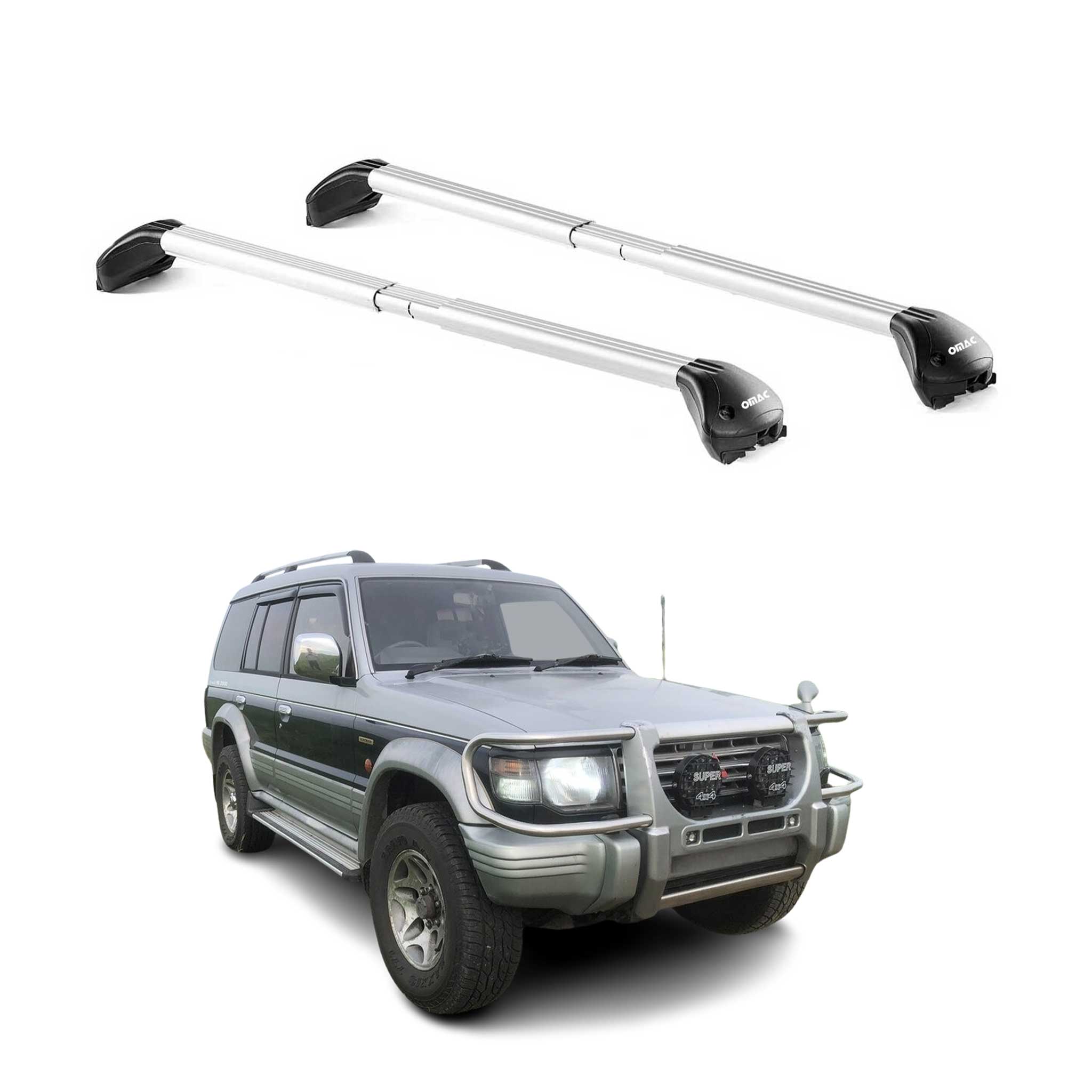 Dachträger für Mitsubishi Pajero V20 1991-1999 5 tür 100kg Alu Silber 2x ABE
