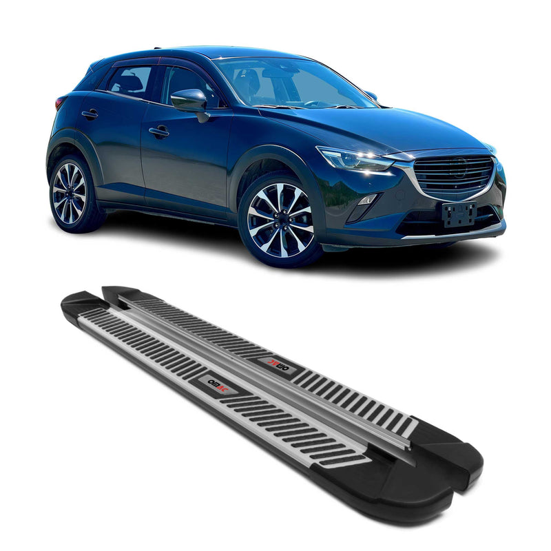 Trittbretter Seitenbretter Seitenschweller für Mazda CX-3 2015-2025 Alu Schwarz