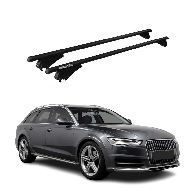 Menabo Dachträger Grundtäger für Audi A6 C7 Allroad 2012-2018 75kg Alu Silber 2x
