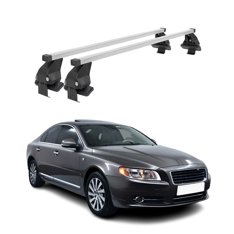 Menabo Dachträger Grundtäger für Volvo S80 2006-2016 50kg Stahl Silber 2 tlg