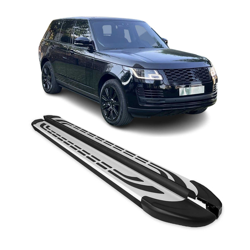 Trittbretter Schweller Seitenbretter für Range Rover Vogue 2012-2021 Alu Schwarz