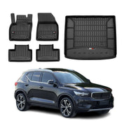 OMAC Fußmatten & Kofferraumwanne Set für Volvo XC40 2018-2026 Gummi Schwarz 5x
