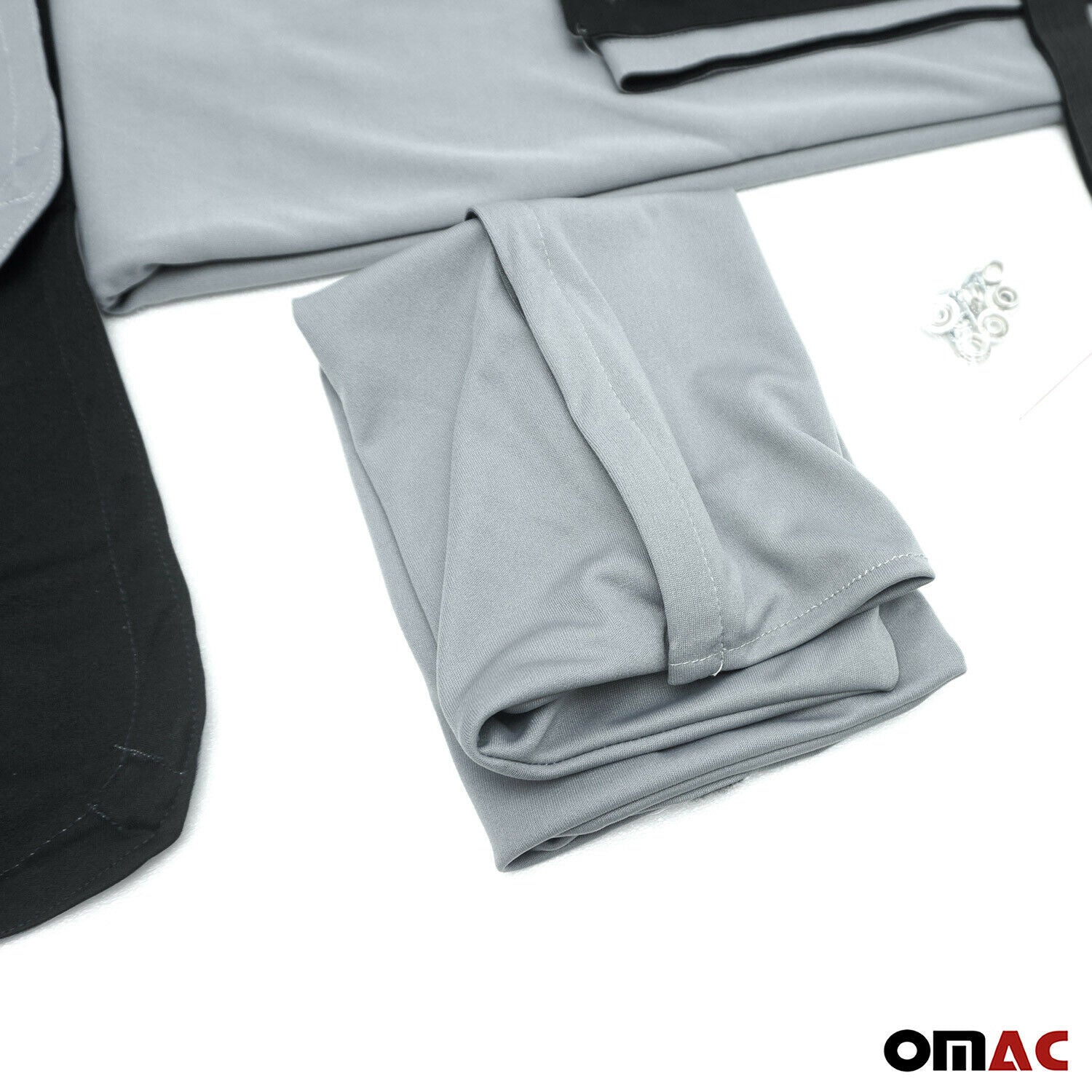 Frontscheibe Gardinen Maß Vorhänge für Citroen Jumper 2006-2026 Grau Schwarz 3x