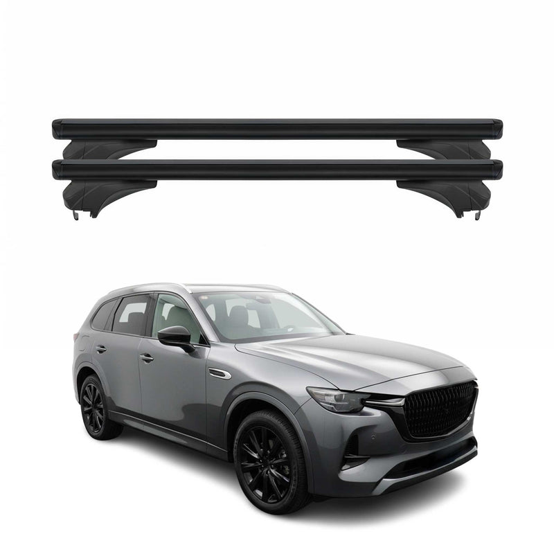 Menabo Dachträger Grundtäger für Mazda CX-80 2024-2025 Aluminium Schwarz 2 tlg