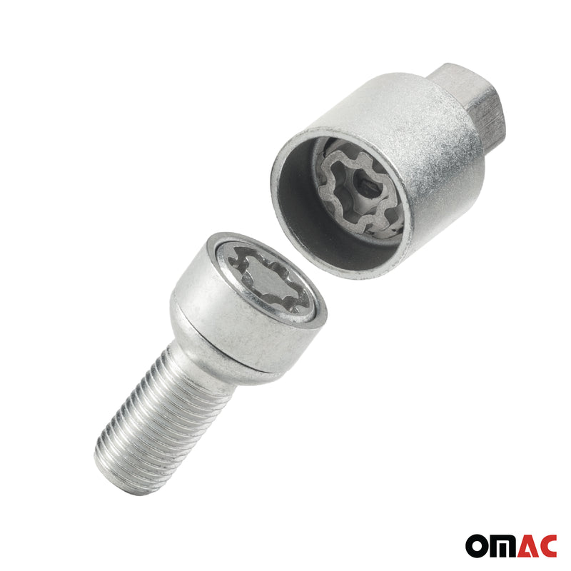 Radschloss Radschrauben Satz für Mercedes CLE ab 2023 Silber 4tlg M14X1.5