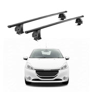 Stahl Dachträger für Peugeot 208 I 2012-2019 3/5 Tür TÜV Abschließbar 2x Schwarz