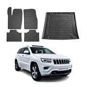 Fußmatten & Kofferraumwanne Set für Jeep Grand Cherokee 2016-2022 Gummi 5x