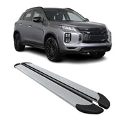 Trittbretter Seitenschweller für Mitsubishi ASX 2023-2026 Aluminium Silber 2 tlg