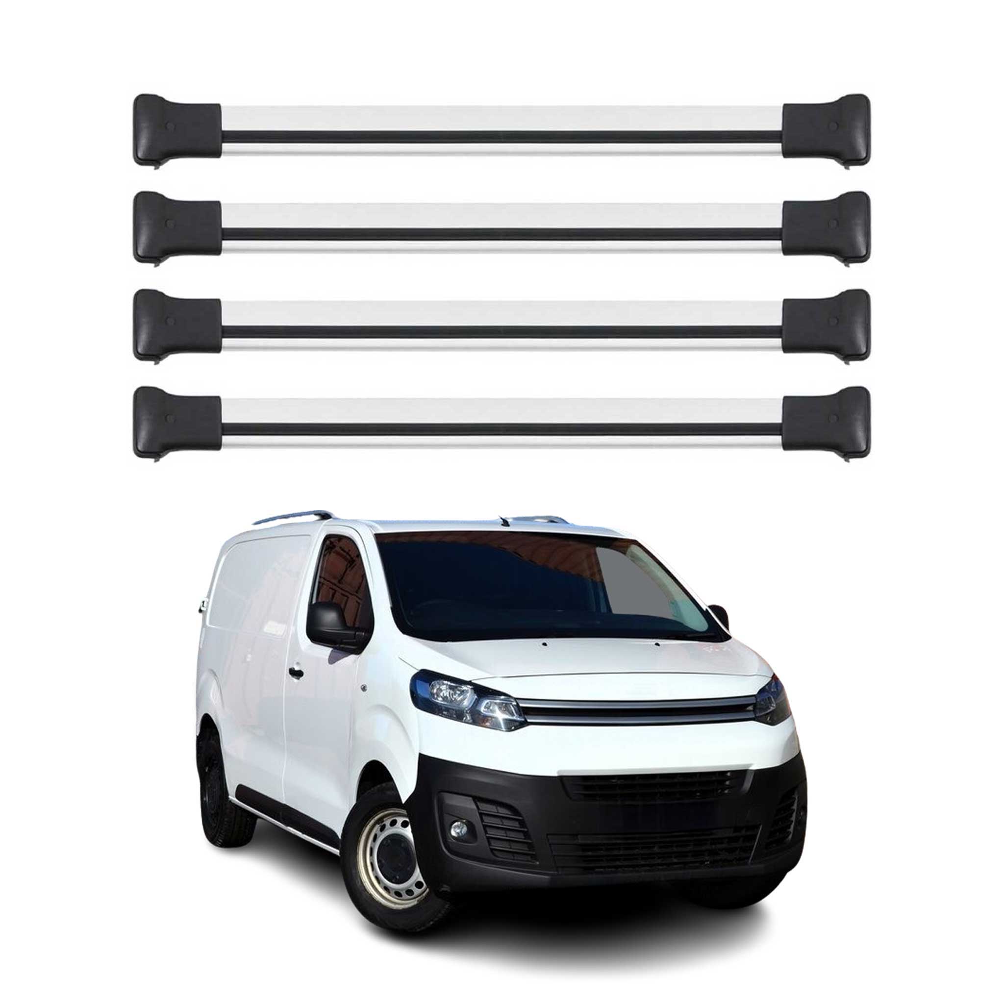 Dachträger Grundtäger für Citroen Jumpy / SpaceTourer 2016-2026 Alu Silber 4x