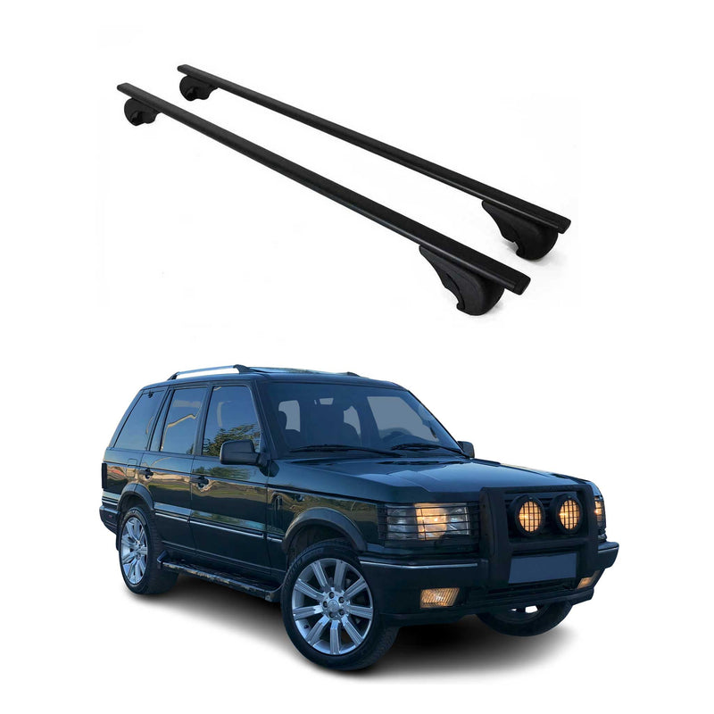 Dachträger Grundtäger für Range Rover 1994-2002 75kg Metall Schwarz 2 tlg