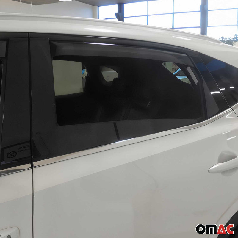 Windabweiser Regenabweiser für Nissan Qashqai J12 2021-2025 Dunkel Acryl 4tlg