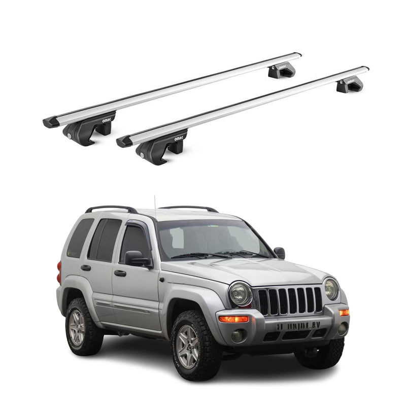 Dachträger Grundtäger für Jeep Cherokee KJ KK 2002-2013 5tür 90kg Alu ABE Silber