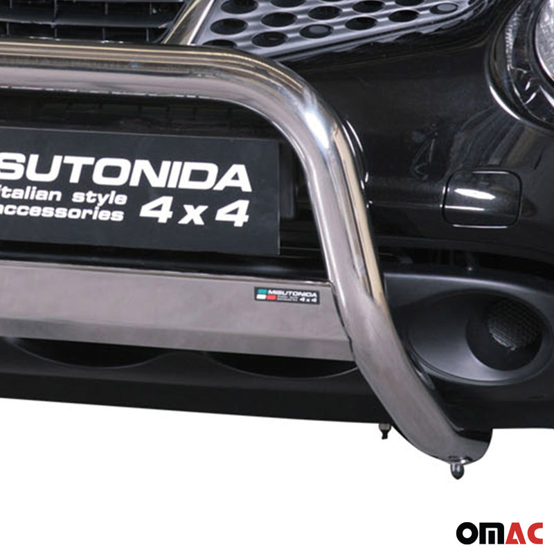 Frontbügel Frontschutzbügel für Nissan Juke 2010-2019 ø63mm Stahl Silber Schutz