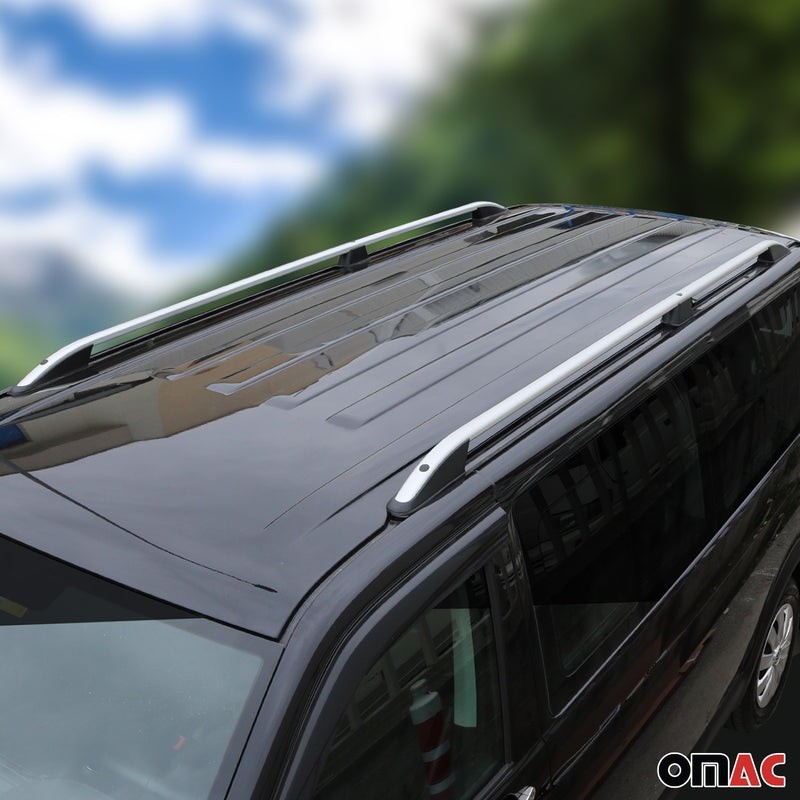 Dachreling Dachträger für Opel Combo D Fiat Doblo 2010-2021 Kurzer Alu Grau
