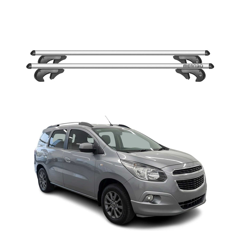 Menabo Dachträger Grundtäger für Chevrolet Spin 2012-2025 90kg Alu Silber 2 tlg