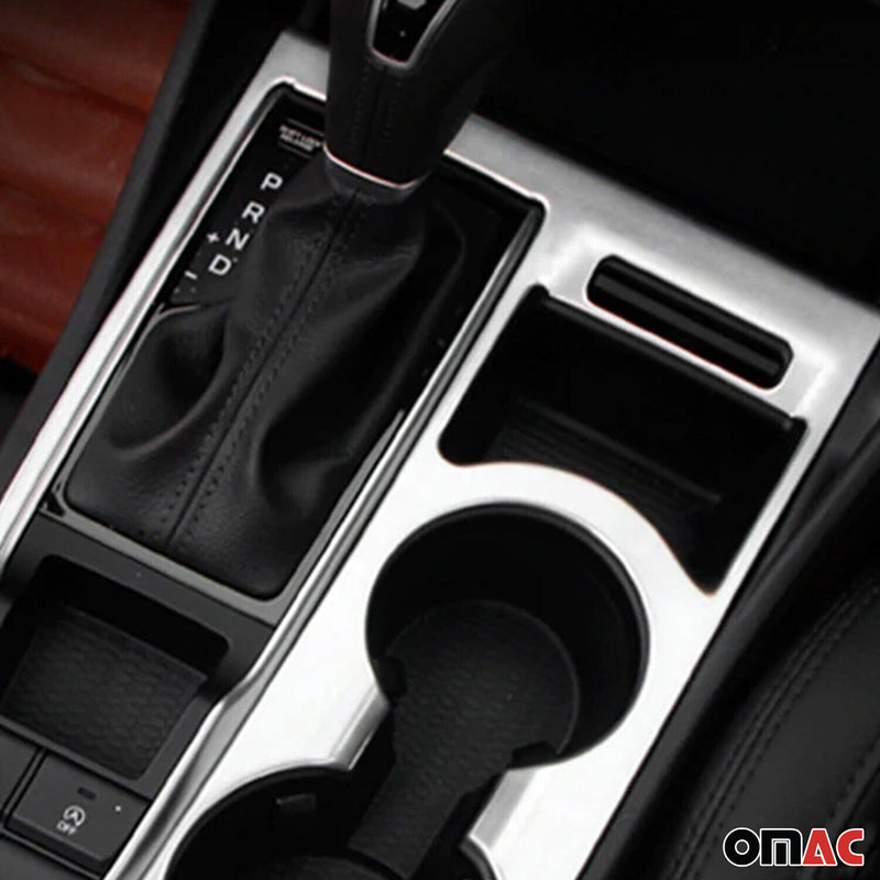 Getränkehalter Rahmen Cupholder für Hyundai Tucson 2015-2021 Chrom ABS Silber