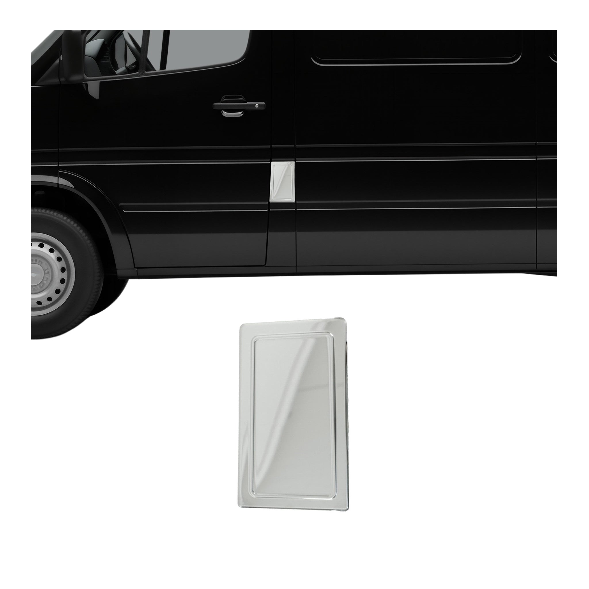 Tankdeckel Blende Tankverschluss für Mercedes Sprinter 1995-2006 Edelstahl Chrom