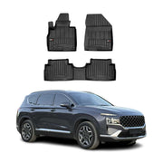 OMAC Gummi Fußmatten für Hyundai Santa Fe 2019-2023 Premium Gummi Schwarz 3tlg