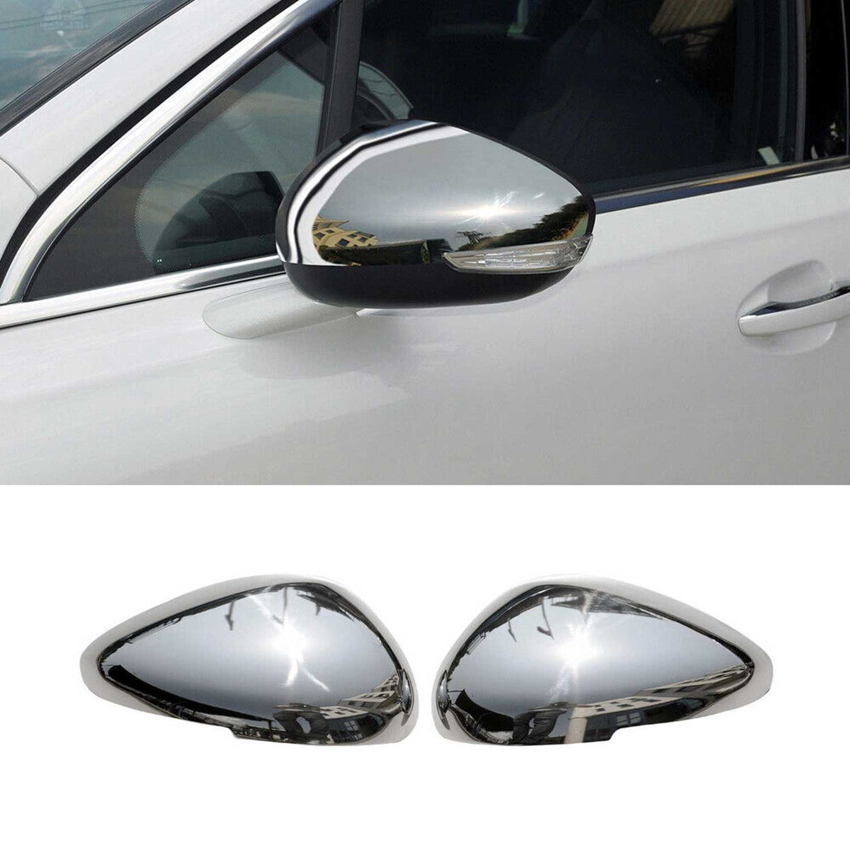 Spiegelkappen Spiegelabdeckung für Citroen C4 Grand Picasso 2013-2018 Edelstahl