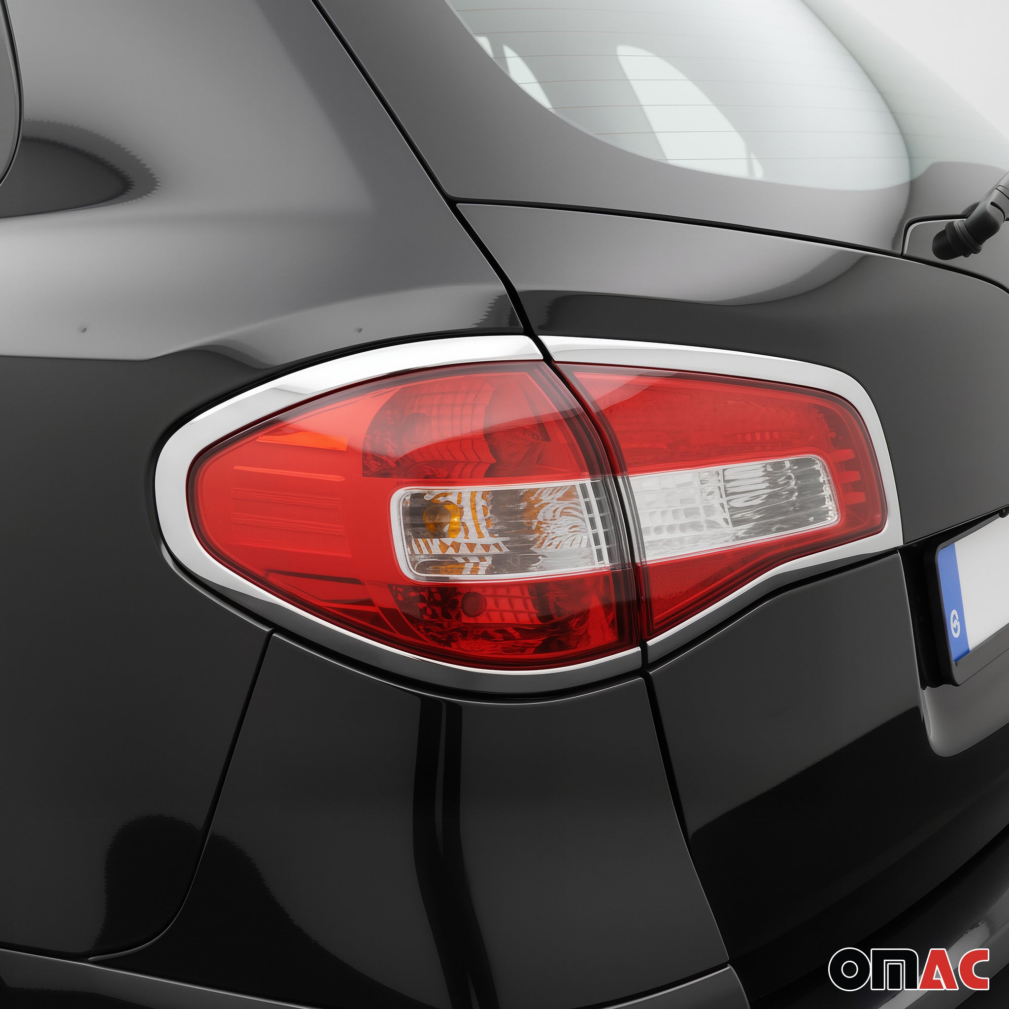 Rücklicht Leisten Heckleuchte für Renault Koleos 2007-2015 Chrom ABS Silber 4tlg