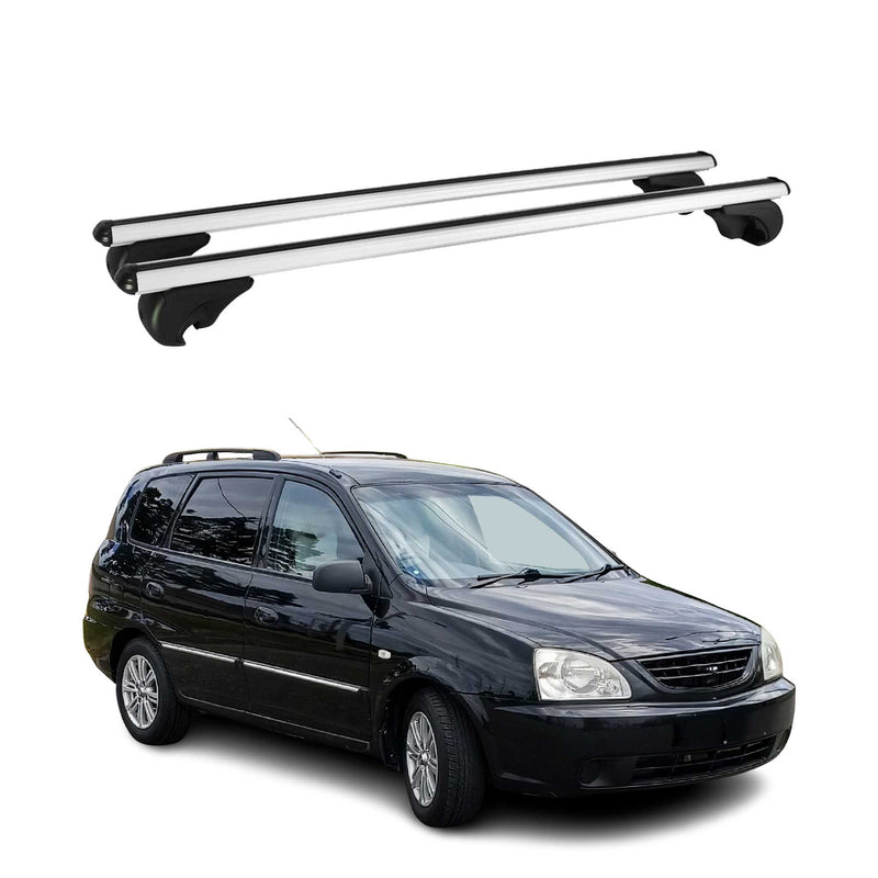 Dachträger Grundtäger für Kia Carens 2002-2006 75kg Alu Silber 2 tlg