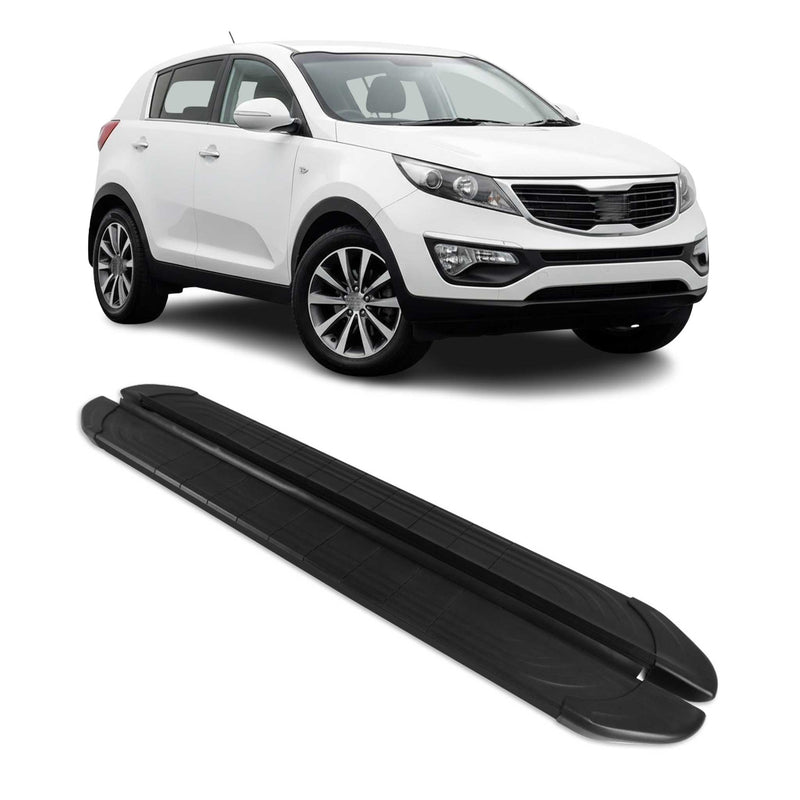 Trittbretter Seitenschweller für Kia Sportage 2010-2015 Aluminium Schwarz Silber