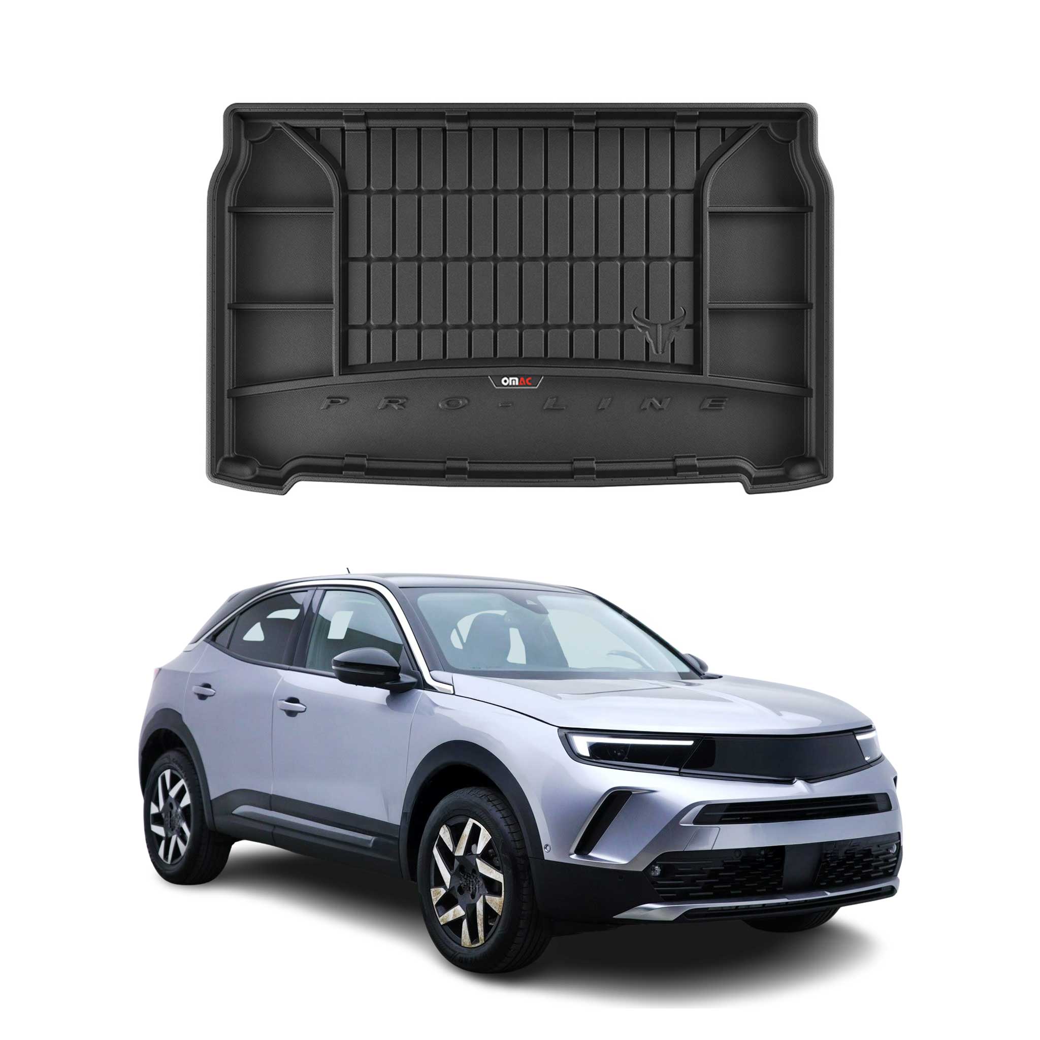 OMAC Gummi Kofferraumwanne für Opel Mokka B 2021-2026 TPE Laderaumwanne Schwarz