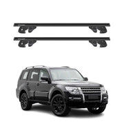 Dachträger Grundtäger für Mitsubishi Pajero IV 2006-2021 Alu 90kg TÜV Schwarz 2x